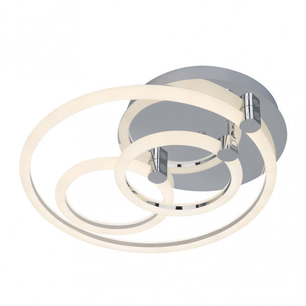 Plafon LED Alya 68W en acabado cromo regulable con mando a distancia, modelo Abrila 172083020 para iluminación interior moderna y deco hogar.