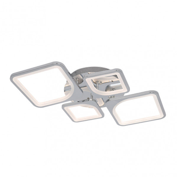 Plafon LED Elara 86W en acabado cromo regulable de Abrila (modelo 172684020), lámpara moderna de iluminación interior con tecnología LED eficiente para ahorro energético y decoración del hogar.