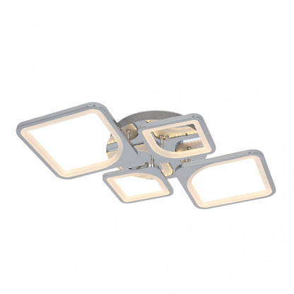 Plafon LED Elara de Abrila, 86W en acabado cromo regulable, diseño moderno para iluminación interior de bajo consumo energético con tecnología LED AI2, ideal para decoración del hogar (modelo 172684020).