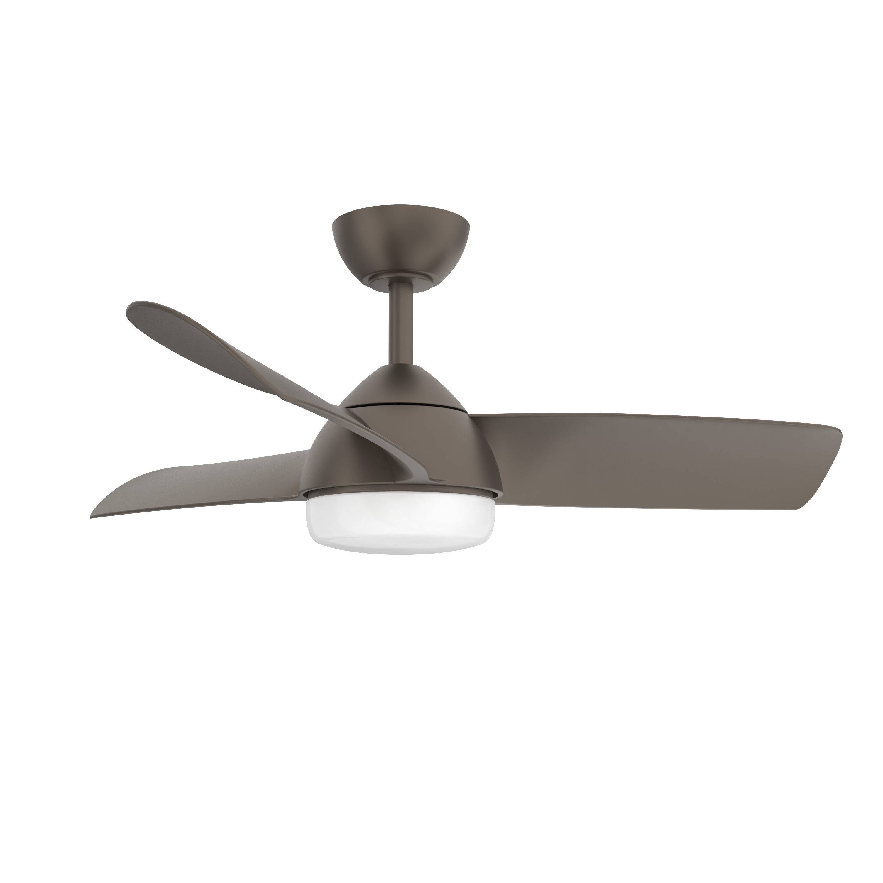 Ventilador de techo Haur marrón 24W DC de Abrila, modelo 173391302, con motor DC silencioso, aspas reversibles para verano e invierno, LED integrado y diseño en metal, MDF y policarbonato para interior doméstico.
