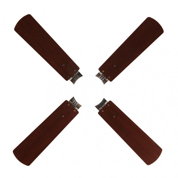 Ventilador de techo HUPE con diseño en cuero de 107 cm y 4 aspas reversibles, ideal para interiores domésticos en verano e invierno, con LED integrado y estructura de metal y MDF, modelo Abrila 173591414