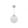 Colgante Astro Blanco/Níquel de 25 cm de Abrila, lámpara moderna de metal y cristal con bombilla E27 para iluminación difusa en interiores domésticos, diseño colgante de decoración AI2 (174392501)