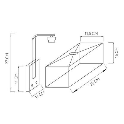 Aplique moderno Agatha de Abrila en cuero beige, diseño contemporáneo 27x25x15cm con luz difusa, puerto USB integrado y estructura de metal texturizado para decoración interior doméstica (modelo 174761014)
