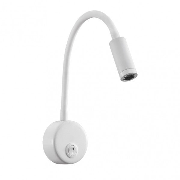 Aplique LED Edgar Blanco de 3W 4000K por Abrila, modelo 174861001, diseño moderno en metal blanco para iluminación interior doméstica, ideal para lectura y decoración.