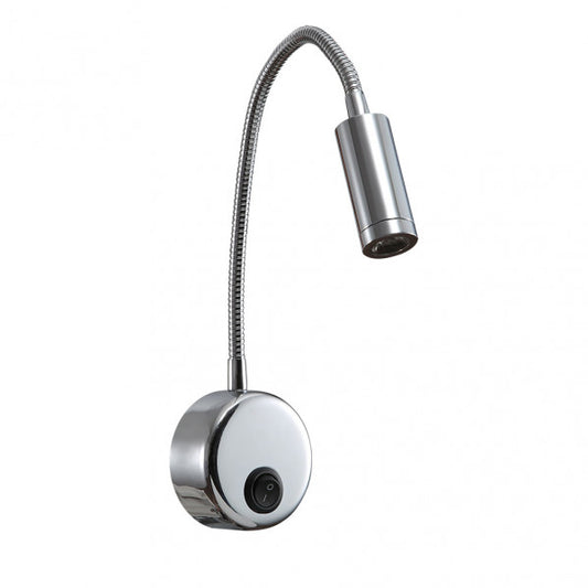 Aplique LED Edgar de cromo 3W 4000K moderno de Abrila (modelo 174861020) con luz integrada para lectura e interior, diseño en metal para decoración contemporánea