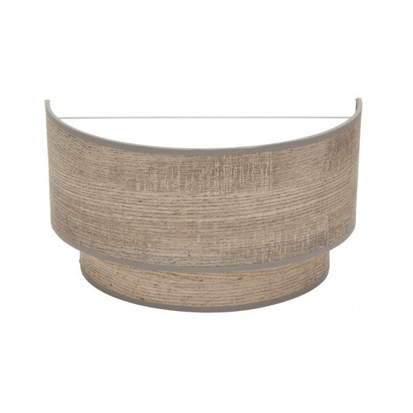 Aplique moderno Smile en madera gris de Abrila, diseño contemporáneo con metal y textil, dimensiones 17x30x15 cm, iluminación interior decorativa para hogar (modelo 175361083)