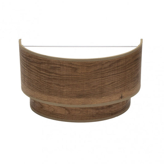 Aplique de pared doble Smile en madera oscura con soporte metálico y textil, modelo Abrila 1xE27, iluminación moderna para decoración interior con luz difusa suave, ideal para iluminación doméstica acogedora