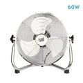 Ventilador industrial Libis de 60W en acabado cromo, diámetro de 40 cm, marca Abrila modelo 180971020, con 3 velocidades, estructura de aluminio y metal para uso doméstico e interior.