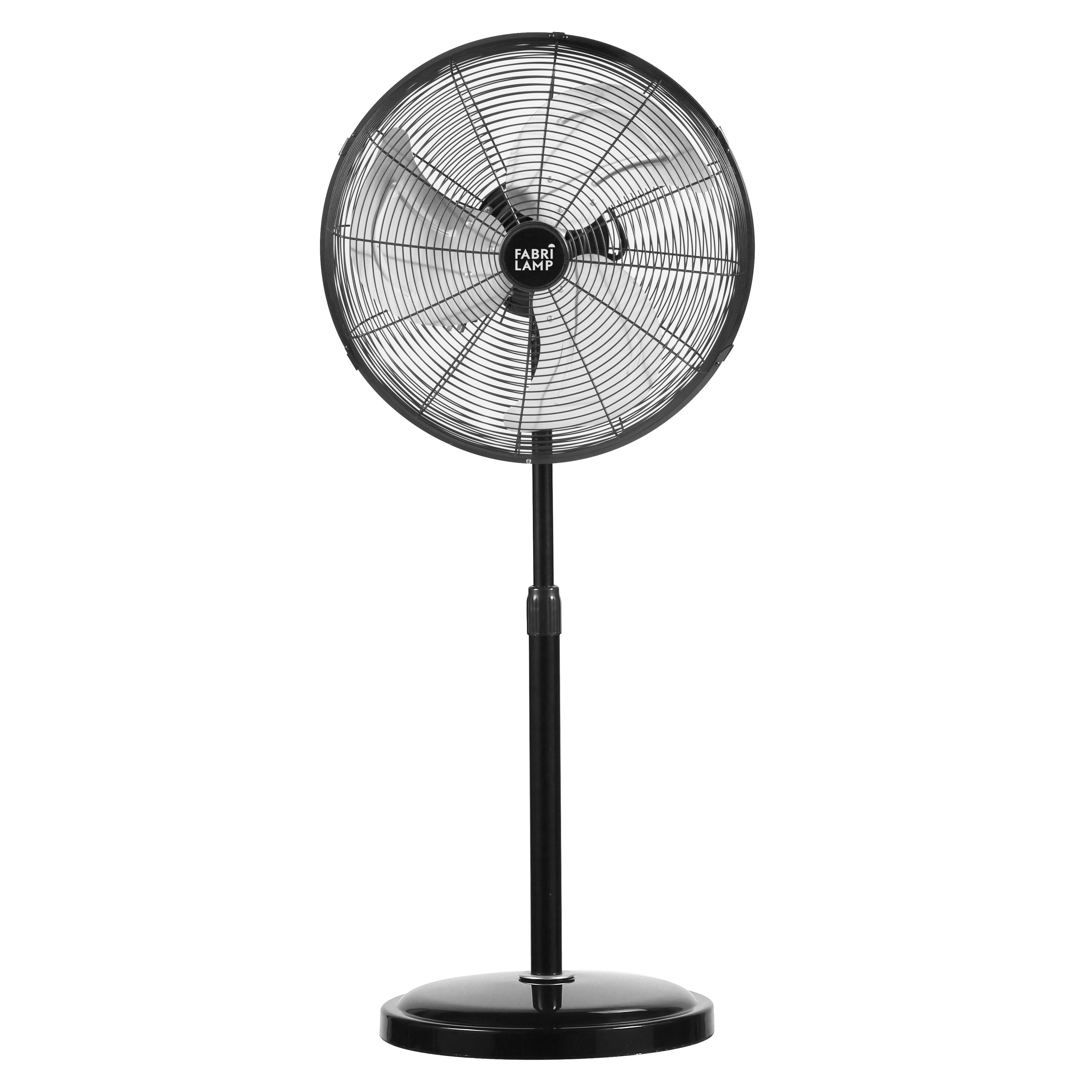 Ventilador de pie Africo 120W negro de 55 cm con 3 velocidades, altura regulable y flujo de aire potente, modelo industrial AI2 para interior doméstico, fabricado en metal de aluminio, disponible en Abrila (181141009)