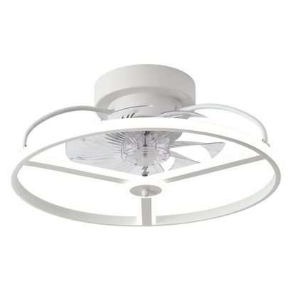 Ventilador de techo LED Bora Blanco 60W Abrila con luz regulable, motor DC, 6 velocidades y diseño para interiores domésticos - modelo 182791301