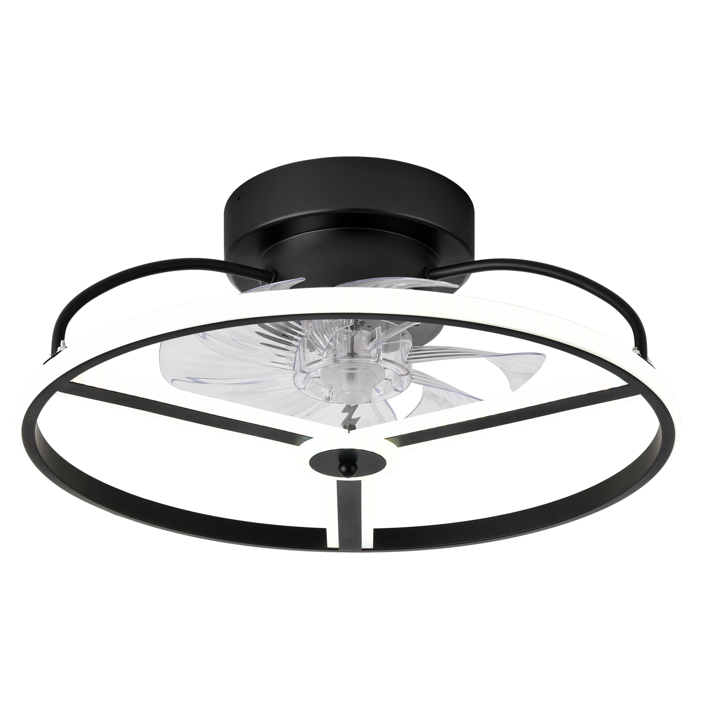 Ventilador de techo LED Bora negro de Abrila 60W con 6 velocidades, luz LED integrada y mando a distancia, modelo 182791309 para interior doméstico