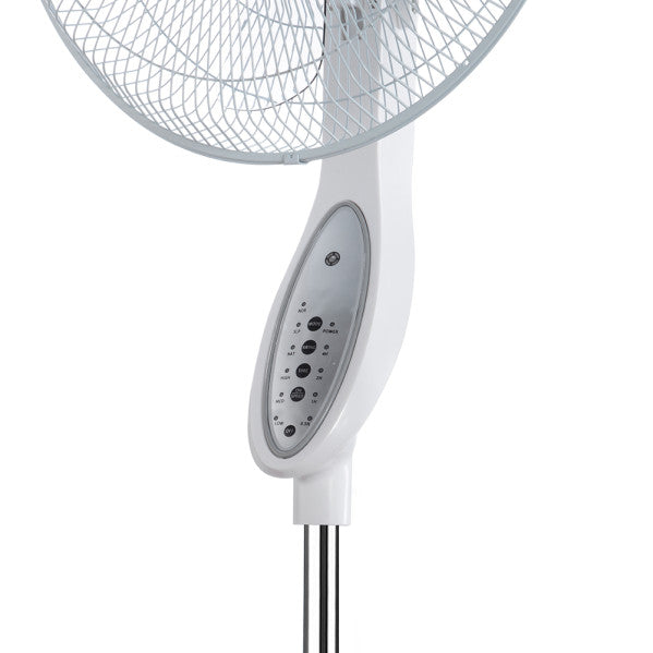 alt=Ventilador de Pie Abrila Floxo Blanco/Grís 183541001 45W con Mando, Oscilante y Temporizador para Interiores

TEXTO ENCONTRADO:
Ventilador de Pie Floxo en colores blanco y grís, ideal para interiores domésticos. Este modelo dispone de un consumo de 45 watts, cuenta con un praticado mando remoto, oscilación y un temporizador perfecto para refrescar tu espacio con comodidad.