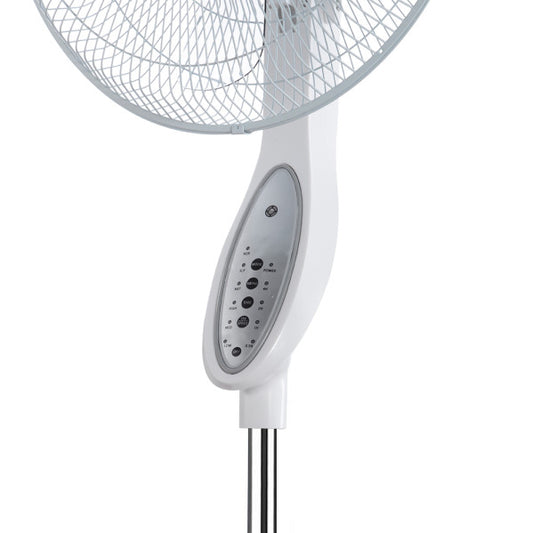 alt=Ventilador de Pie Abrila Floxo Blanco/Grís 183541001 45W con Mando, Oscilante y Temporizador para Interiores

TEXTO ENCONTRADO:
Ventilador de Pie Floxo en colores blanco y grís, ideal para interiores domésticos. Este modelo dispone de un consumo de 45 watts, cuenta con un praticado mando remoto, oscilación y un temporizador perfecto para refrescar tu espacio con comodidad.