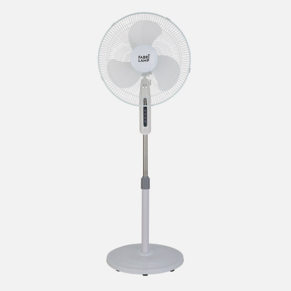 `alt=Ventilador de Pie Etesio Blanco 40W - Abrila - 3 Velocidades Oscilante`