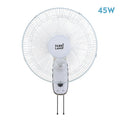 Alt Text Optimizado:
Ventilador de Pared Cudo Blanco con 3 Velocidades, 45W - Abrila 184261001 - Doméstico Oscilante en Metal Policarbonato para Interiores