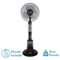 `alt=Ventilador Tromba negro 80W nebulizador de pie Abrila, ideal para interior y exterior`