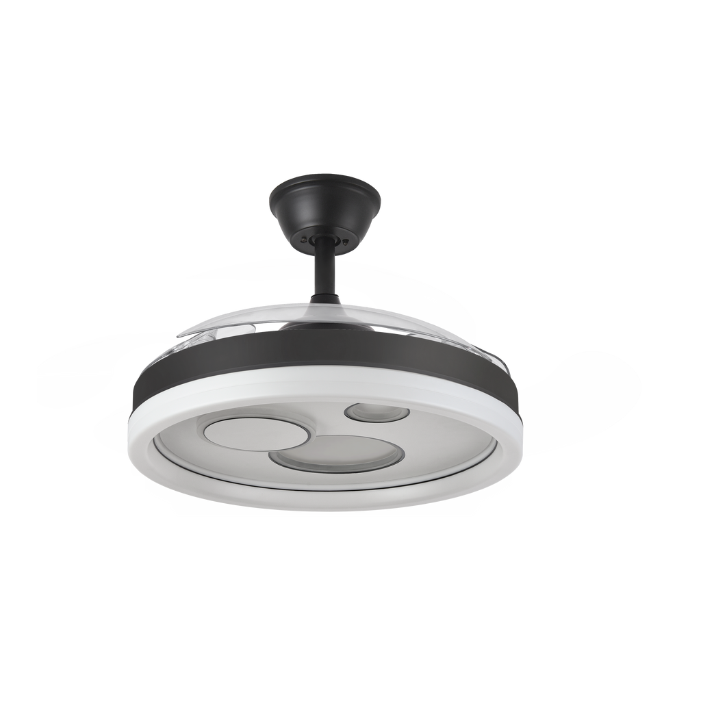 ```
alt=Ventilador de techo Turia DC 72W negro/blanco Abrila con iluminación LED, motor DC, aspas retráctiles y control remoto
```