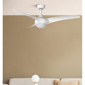 `alt=Ventilador de Techo Canea Blanco 3 Aspas con Luz LED Ajustable, Motor DC, 6 Velocidades, Ideal para Interiores`
```