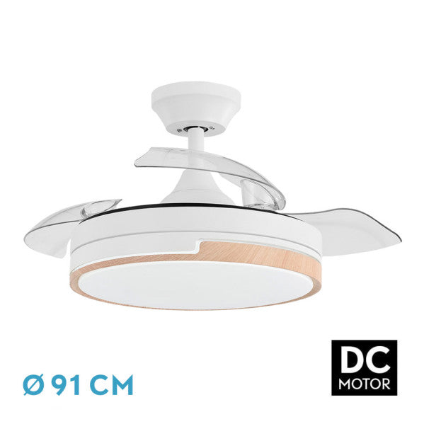Ventilador de techo Olimpia Blanco Haya Fabrilamp, climatización y decoración para hogar.