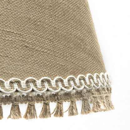 Colgante Ada de Abrila en cuero y arena, lámpara colgante moderna de iluminación interior 35x35 cm con detalles en metal y textil para decoración doméstica (código 186593514)