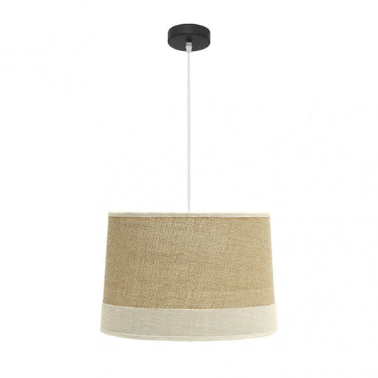Colgante Tietar Saco/Beis de 40cm de Abrila, lámpara textil rústica vintage con estilo AI2 para decoración interior doméstica, diseño en tonos beis y saco ideal para hogares rústicos (referencia 186694015)