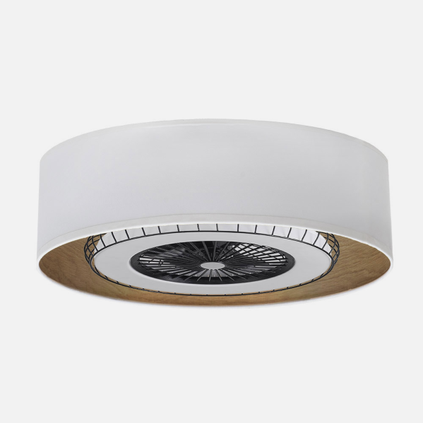 ```plaintext
alt=Ventilador de Techo Tania 72W Blanco/Madera Clara con Motor DC, LED Integrado, Mando Remoto y Temporizador - Abrila
```