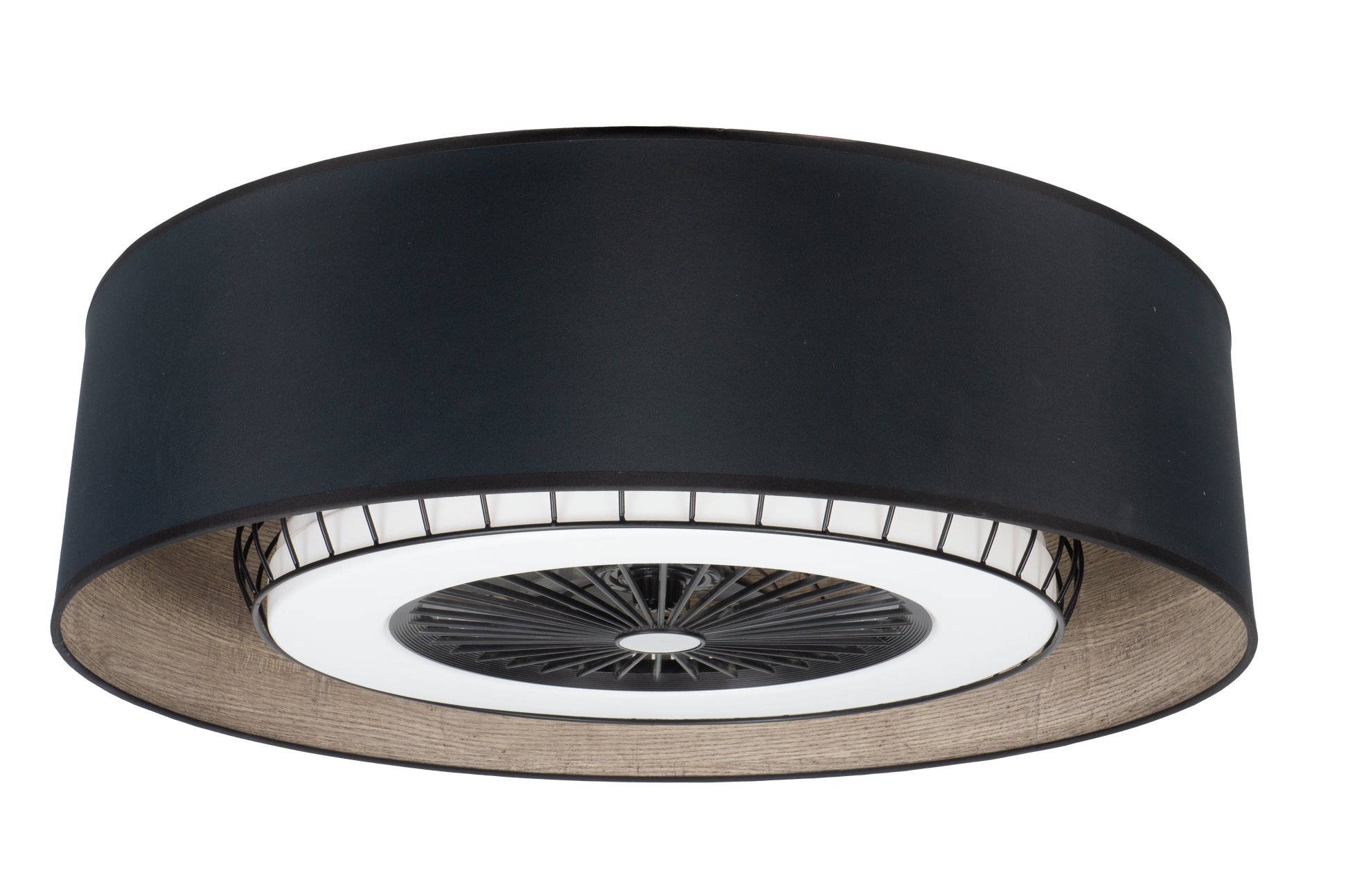 Aquí tienes un texto optimizado para ALT IMG del producto Ventilador Techo Tania:

Ventilador de techo Tania 72W en colores negro y gris madera de Abrila. Con 6 velocidades regulables, motor DC y LED integrado. Perfecto para uso interior doméstico con diseño moderno y estilizado.