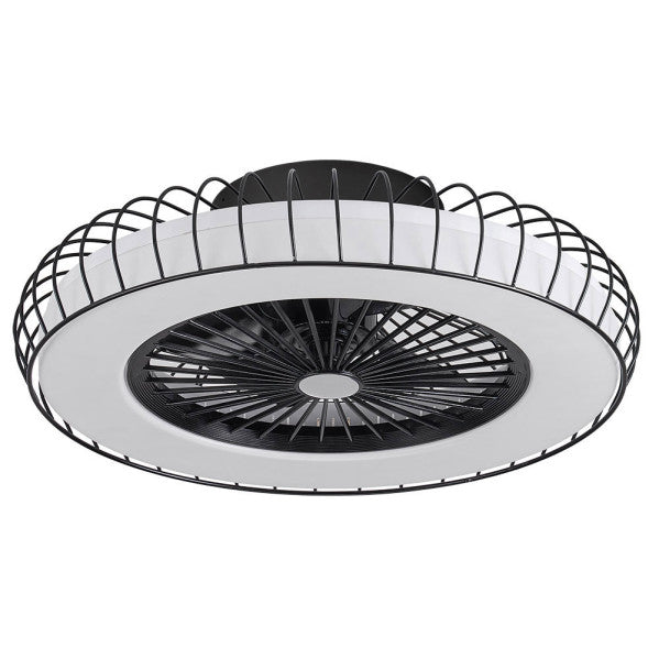Ventilador de techo Tania 72W en madera clara, con iluminación LED integrada, eficiente energía y 6 velocidades ajustables. Perfecto para interiores domésticos. incluye control remoto para mayor comodidad, tecnología avanzada AI2 y motor DC silencioso. Modelo de Abrila, referencia 188391785