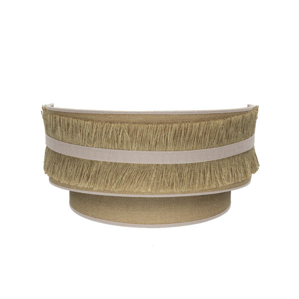 Aplique de pared Natalia en saco beis 17x30x15 cm, estilo rústico vintage de Abrila, lámpara textil con casquillo E27 para decoración interior doméstica, referencia 188561015.