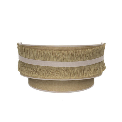 Aplique de pared Natalia en saco beis 17x30x15 cm, estilo rústico vintage de Abrila, lámpara textil con casquillo E27 para decoración interior doméstica, referencia 188561015.