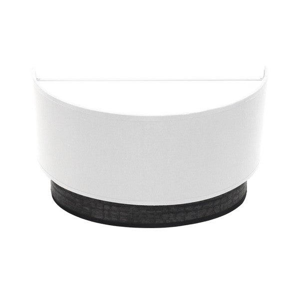 Aplique de pared Tatiana en blanco y madera negra de Abrila, modelo 189161009, lámpara moderna de iluminación interior con materiales de metal y textil para decoración doméstica.