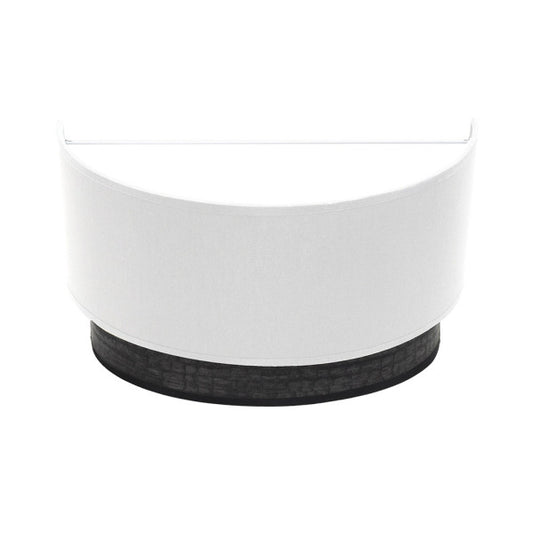 Aplique de pared Tatiana en blanco y madera negra de Abrila, modelo 189161009, lámpara moderna de iluminación interior con materiales de metal y textil para decoración doméstica.