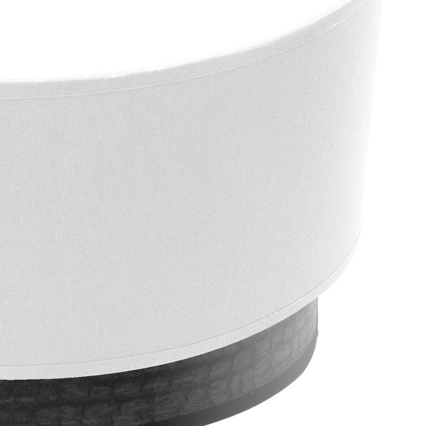 Aplique de pared Tatiana en acabado blanco con madera negra, modelo Abrila 189161009, diseño moderno de metal y textil para iluminación interior doméstica y decoración de pared.