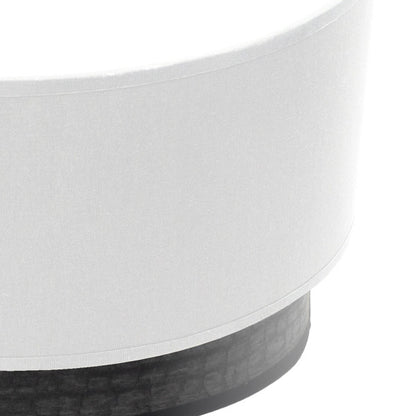 Aplique de pared Tatiana en acabado blanco con madera negra, modelo Abrila 189161009, diseño moderno de metal y textil para iluminación interior doméstica y decoración de pared.