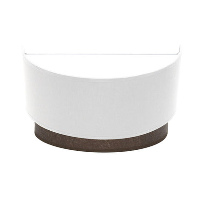 Aplique de pared Tatiana de Abrila en acabado blanco y óxido, modelo moderno 1xE27 con dimensiones 17x30x15 cm, ideal para iluminación interior doméstica en metal y textil, referencia 189161017.