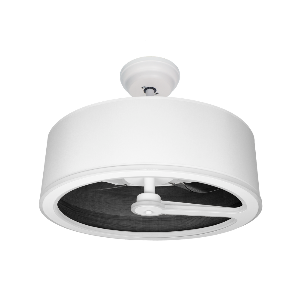 `alt=Ventilador de Techo Tatiana 3 Aspas LED, Blaco/Madera Negra, Abrila 189191309, Motor DC, Temporizador e Iluminación Regulable`