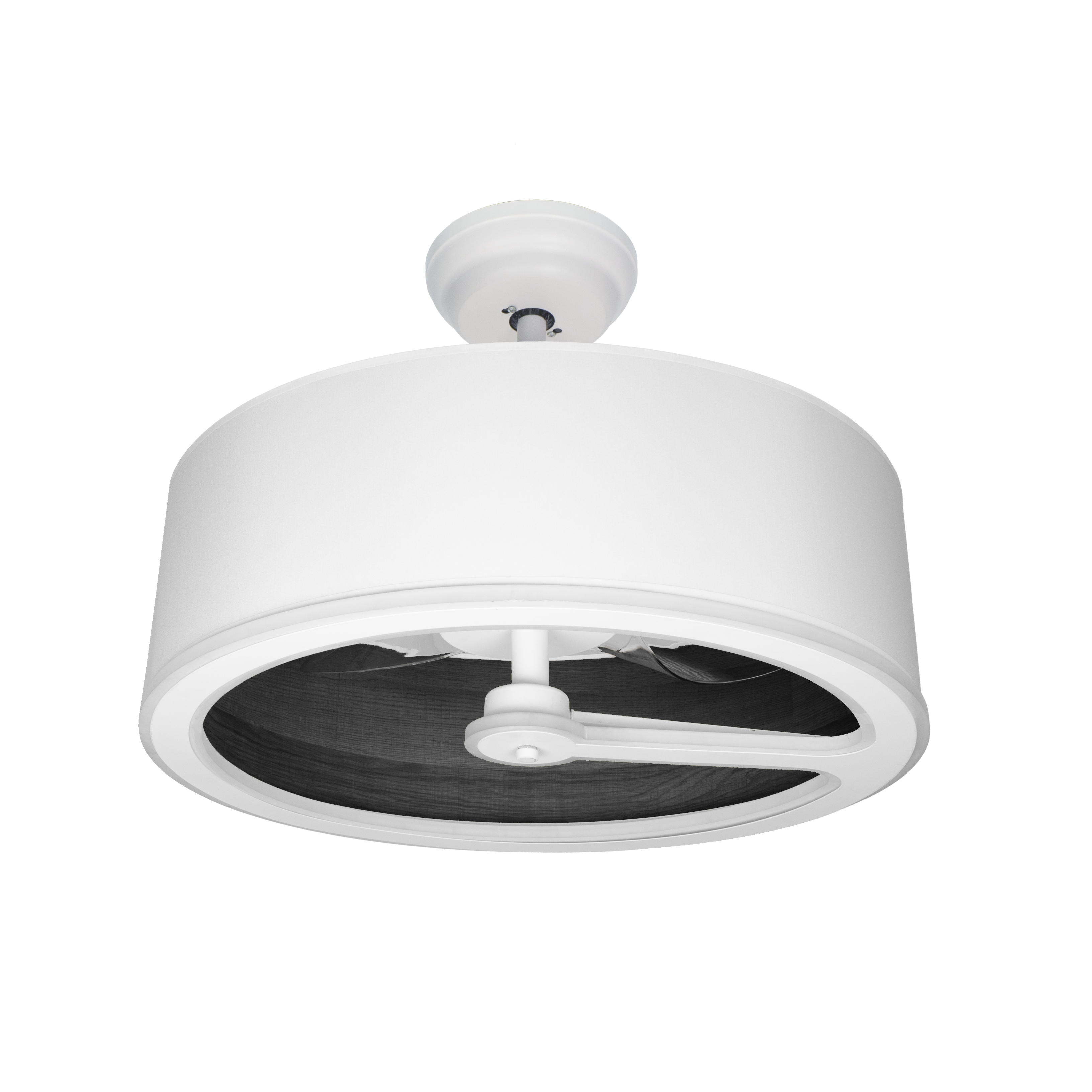 `alt=Ventilador de Techo Tatiana 3 Aspas LED, Blaco/Madera Negra, Abrila 189191309, Motor DC, Temporizador e Iluminación Regulable`