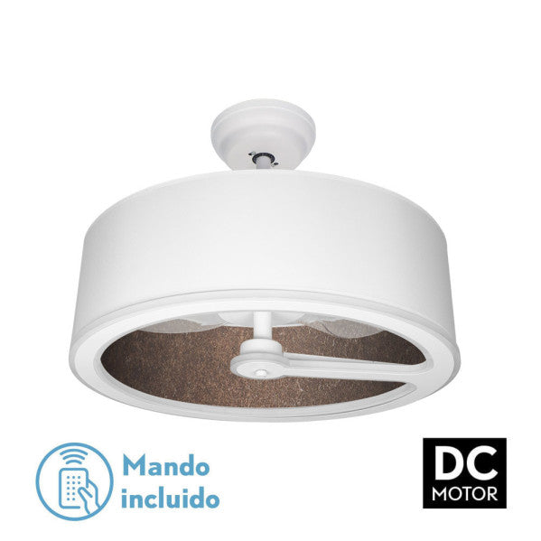 Alt Image Optimizado para SEO:
Ventilador de techo Tatiana 110W en colores blanco y óxido, modelo Abrila 189191317. Ideal para interiores domésticos, con tecnología AI2, LED integrado y mando a distancia. Fabricado con materiales duraderos como metal, textil y policarbonato, y motor DC de alta eficiencia.