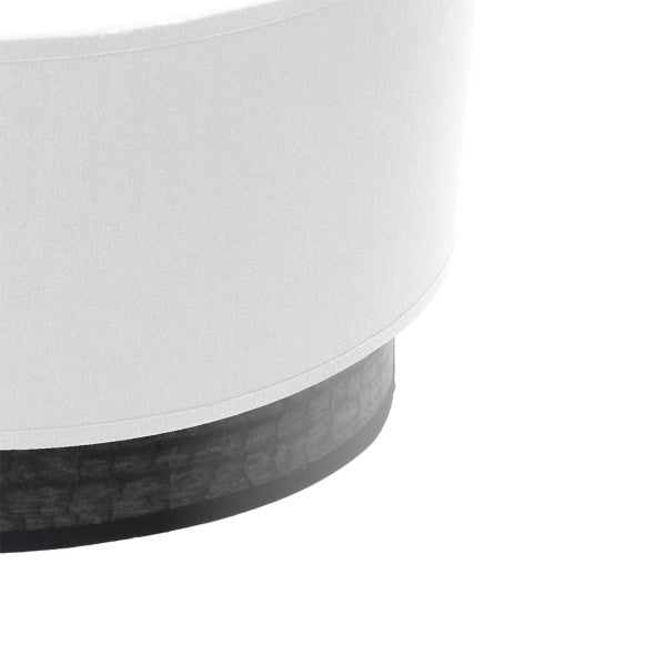 Aplique de pared Olga Blanco y Madera Negra 15x30x16 cm, modelo Abrila 190061009, iluminación interior moderna con luz difusa, diseño en metal y textil para decoración doméstica.