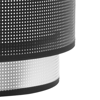 Aplique de pared Anastasia en negro y plata, modelo moderno 17x30x15 cm con bombilla E27, ideal para iluminación interior y decoración doméstica, fabricado en metal y textil por Abrila (190161009)