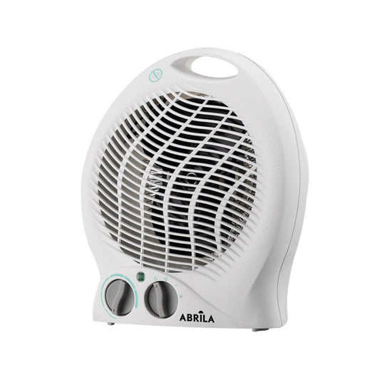 Termoventilador Candil 2000W blanco de Abrila modelo AI2, calefactor eléctrico portátil para calefacción doméstica interior fabricado en policarbonato resistente, ideal para uso hogareño con diseño compacto y eficiente.