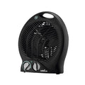 Termoventilador eléctrico Candil 2000W negro de Abrila, calefacción portátil para interiores domésticos con termostato regulable, seguridad antivuelco y carcasa de policarbonato resistente.