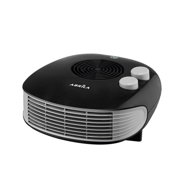 Termoventilador horizontal Candil 2000W negro de Abrila, modelo AI2 197932009, calefacción portátil doméstica para interior con diseño negro y función de ventilador calefactor.