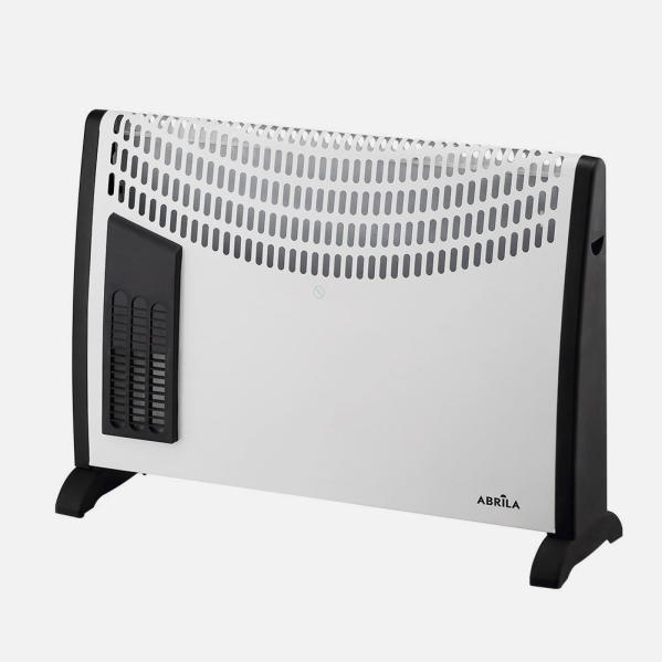 Convector eléctrico Falla 2000W blanco de Abrila modelo 198122001, calefactor portátil de metal y policarbonato con función turbo para calefacción doméstica interior AI2.