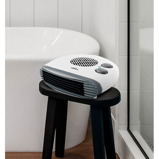 Termoventilador Elec. Toril 2000W blanco horizontal portátil para calefacción doméstica interior, fabricado en policarbonato resistente, modelo AI2 Abrila 198222001