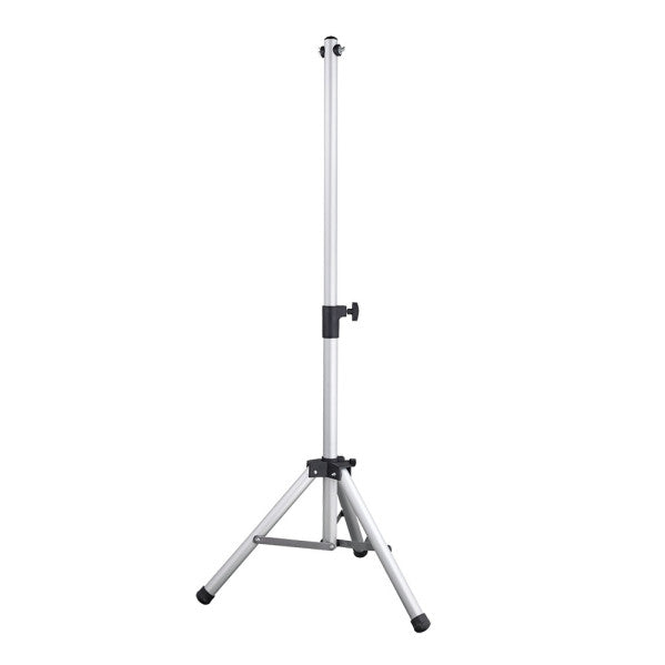 Trípode calefactor exterior Austral Cromo de Abrila, modelo 198900020 con tecnología de cuarzo infrarrojo, diseño portátil en aluminio para calefacción doméstica interior y exterior, ideal para terrazas y jardines.