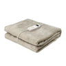 Manta eléctrica Bienestar Beige de Abrila, 160W y 180x130 cm, con calefacción textil lavable en poliéster para relajación muscular y uso doméstico, incluye temporizador y diseño ai2.