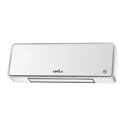 Calefactor split cerámico Abrila AI2 2000W blanco para calefacción de invierno, ideal para baños y uso doméstico con tecnología PTC y temporizador.