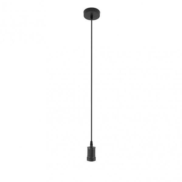 Colgante Puja accesorio de iluminación en metal negro de Abrila modelo 201191C09 con casquillo E27, ideal para decoración interior doméstica