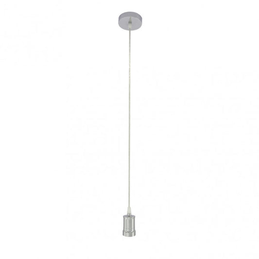 Accesorio colgante Puja 1xE27 en acabado cromo de Abrila (modelo 201191C20), lámpara de metal para decoración de interiores domésticos, ideal para iluminación colgante con casquillo E27.
